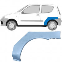 Panel de reparación guardabarros trasero para Fiat Seicento 1998-2010 / Izquierda 6513