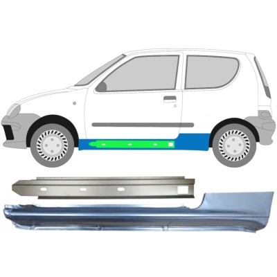 Panel de reparación del umbral + Panel de reparaciónumbral interna para Fiat Seicento 1998-2010 / Izquierda / Conjunto 14721