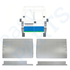 Panel de reparación puerta trasera interna + externa para Fiat Ducato 1994-2006 / Izquierda+Derecha / Conjunto 9755