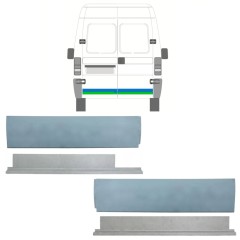 Panel de reparación puerta trasera baja interna + externa para Fiat Ducato 1994-2006 / Izquierda+Derecha / Conjunto 9751