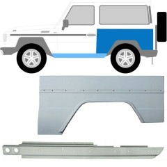 Panel de reparación del umbral + guardabarros trasero para Mercedes G-Class W460 W461 W463 1979- / Izquierda / Conjunto 10004