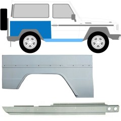 Panel de reparación del umbral + guardabarros trasero para Mercedes G-Class W460 W461 W463 1979- / Derecho / Conjunto 10003