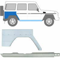 Panel de reparación del umbral + guardabarros trasero para Mercedes G-Class 1979- / Derecho / Conjunto 10005