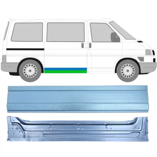Panel de reparación puerta corredera interna + externa para Volkswagen Transporter T4 1990-2003 / Derecho / Conjunto 16152