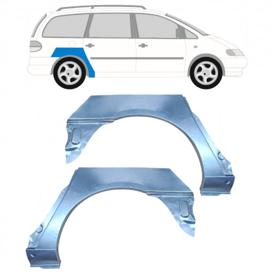 Panel de reparación guardabarros trasero para Volkswagen Sharan 2000-2010 / Izquierda+Derecha / Conjunto 9219