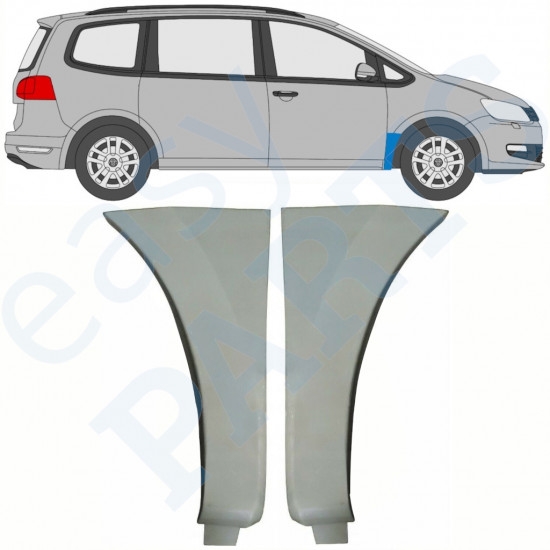 Panel de reparación guardabarros delantero para Volkswagen Sharan 2010- / Conjunto 10502