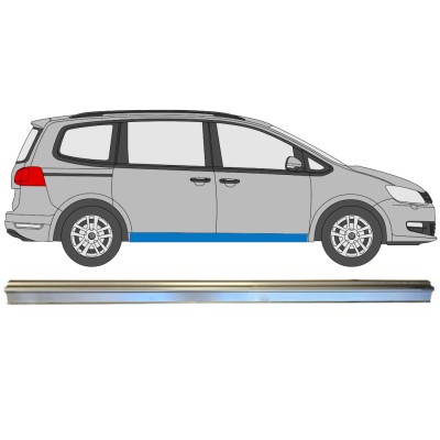 Panel de reparación umbral parte inferior para Volkswagen Sharan 2010-2022 / Izquierda = Derecha (simétrico) 14605