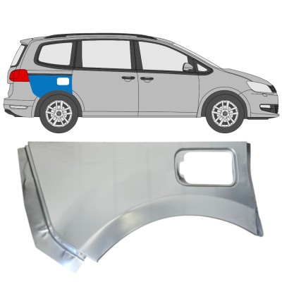Panel de reparación guardabarros trasero para Volkswagen Sharan 2010-2022 / Derecho 14597