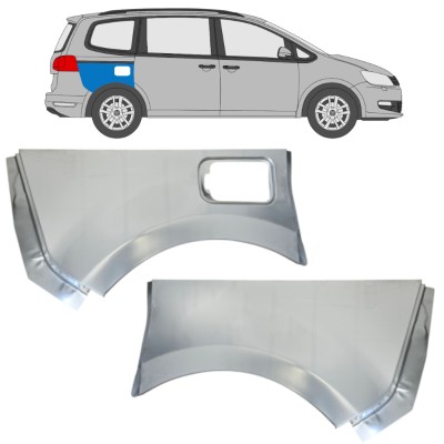 Panel de reparación guardabarros trasero para Volkswagen Sharan 2010-2022 / Izquierda+Derecha / Conjunto 14599