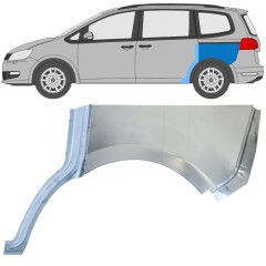 Panel de reparación guardabarros trasero para Volkswagen Sharan 2010-2022 / Izquierda / Conjunto 14604