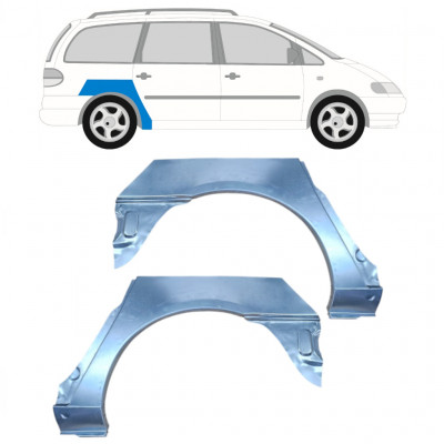 Panel de reparación guardabarros trasero para Volkswagen Sharan 1995-2000 / Izquierda+Derecha / Conjunto 9290