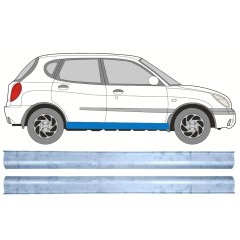 Panel de reparación del umbral para Daihatsu Sirion 1998-2005 / Izquierda+Derecha / Conjunto 12456