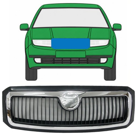 Parrilla para Skoda Fabia I 1999-2004 7525
