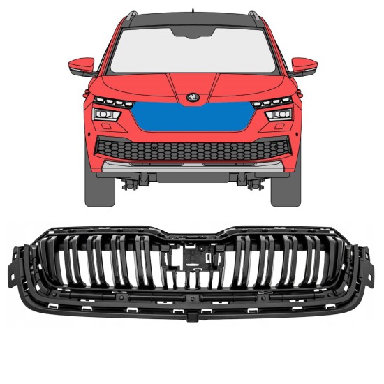 Parrilla para Skoda Kamiq 2019-2023 17225