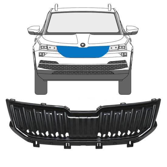 Parrilla para Skoda Karoq 2017-2022 / Conjunto 17235