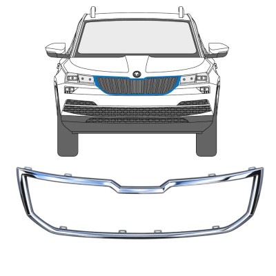 Marco de parrilla delantera para Skoda Karoq 2017-2022 17232