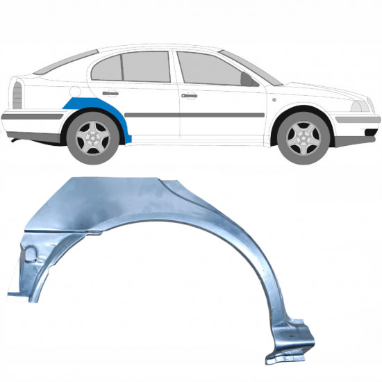 SKODA OCTAVIA 1996-2010 PANEL DE REPARACIÓN DEL ALERÓN TRASERO / DERECHA