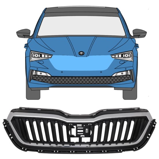 Parrilla para Skoda Scala 2019- 17229