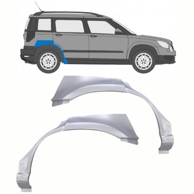 SKODA YETI 2009- CHAPA DE REPARACIÓN DEL GUARDABARROS TRASERO / KIT