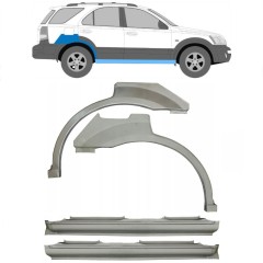 Umbral completo + Panel de reparación guardabarros trasero para Kia Sorento 2002-2009 / Conjunto 11713