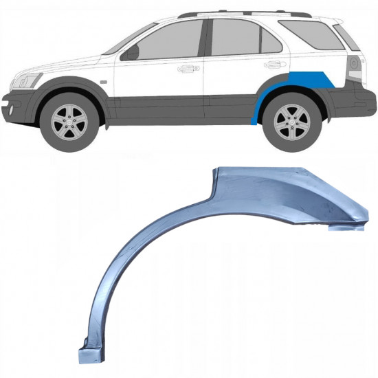 Panel de reparación guardabarros trasero para Kia Sorento 2002-2009 / Izquierda 7835