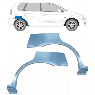 Panel de reparación guardabarros trasero para Mitsubishi Space Star 1998-2005 / Izquierda+Derecha / Conjunto 10813