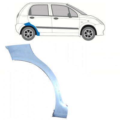 Panel de reparación guardabarros trasero para Chevrolet Spark 2005-2010 / Derecho 7391