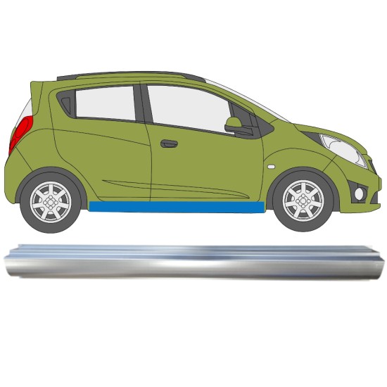 Panel de reparación del umbral para Chevrolet Spark 2010-2014 / Izquierda = Derecha (simétrico) 16055