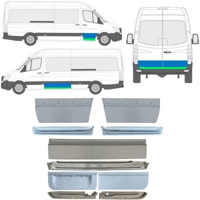 Panel de reparación puerta interna + externa para Mercedes Sprinter 2006-2018 / Izquierda+Derecha / Conjunto 11319