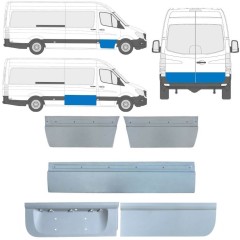 Panel de reparación puerta externa para Mercedes Sprinter 2006-2018 / Izquierda+Derecha / Conjunto 11317