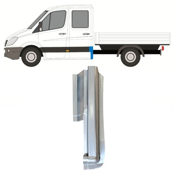 Panel de reparación esquina trasera para Mercedes Sprinter 2006-2018 / Derecho 14978 Panel de reparación esquina trasera para Mercedes Sprinter 2006-2018 / Derecho 14978