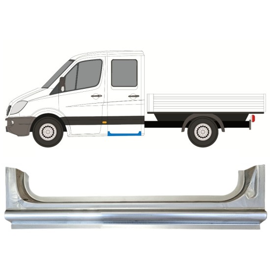 Panel de reparación del umbral trasero para Mercedes Sprinter 2006-2018 / Izquierda 15067