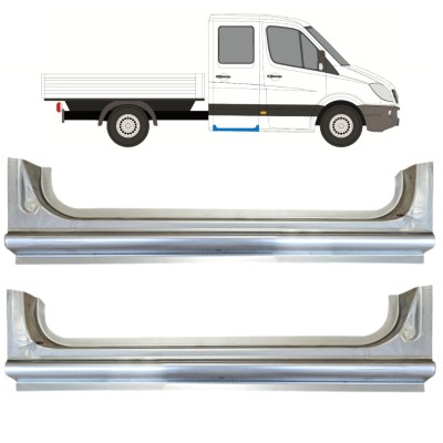 Panel de reparación del umbral trasero para Mercedes Sprinter 2006-2018 / Izquierda+Derecha / Dabina doble / Conjunto 15068