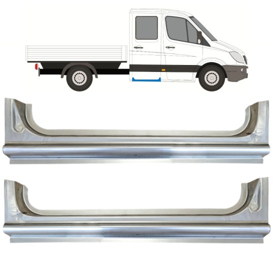 Panel de reparación del umbral trasero para Mercedes Sprinter 2006-2018 / Izquierda+Derecha / Dabina doble / Conjunto 15068