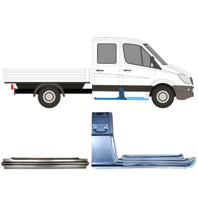 Panel de reparación conjunto para Mercedes Sprinter 2006-2018 / Derecho / Dabina doble / 14780