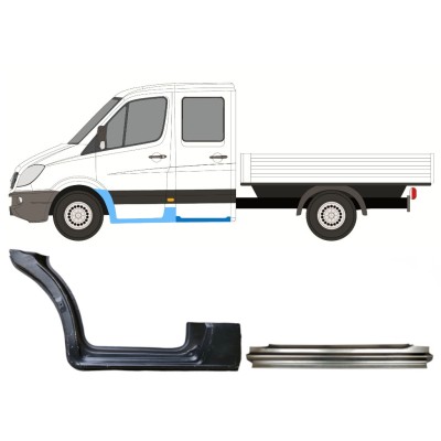 Panel de reparación conjunto para Mercedes Sprinter 2006-2018 / Izquierda / 14778