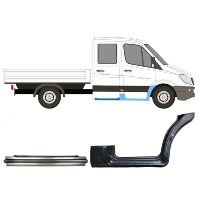 Panel de reparación conjunto para Mercedes Sprinter 2006-2018 / Derecho / Dabina doble / 14730