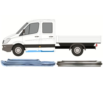 Panel de reparación conjunto para Mercedes Sprinter 2006-2018 / Izquierda / Dabina doble / 14779