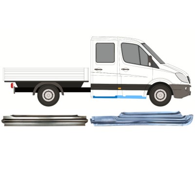 Panel de reparación conjunto para Mercedes Sprinter 2006-2018 / Derecho / Dabina doble / 14732