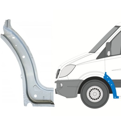 Panel de reparación guardabarros delantero interior para Mercedes Sprinter 2006-2018 / Izquierda 14723