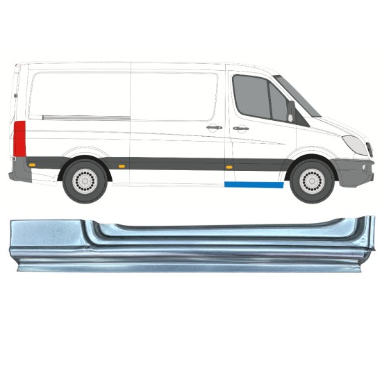 Panel de reparación del umbral puerta delantera para Mercedes Sprinter 2006-2018 / Derecho 17269