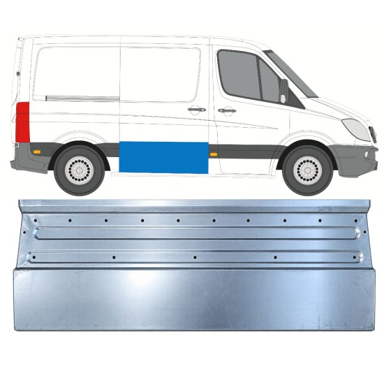 Panel de reparación puerta corredera para Mercedes Sprinter 2006-2018 / Derecho 17308