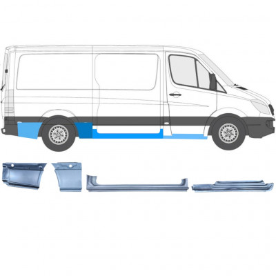 MERCEDES SPRINTER 2006- DISTANCIA ENTRE EJES MEDIA PANEL DE REPARACIÓN / KIT / DERECHA