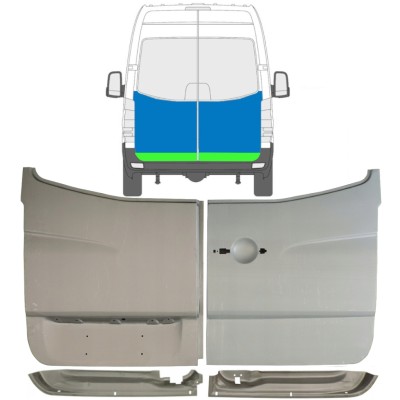 Panel de reparación puerta trasera para Mercedes Sprinter 2006-2018 / Conjunto 10517