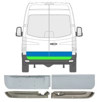 Panel de reparación puerta trasera para Mercedes Sprinter 2006-2018 / Izquierda+Derecha / Conjunto 6050