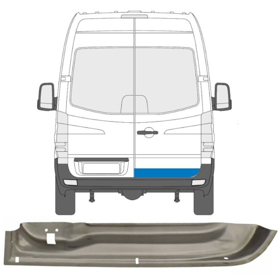 Panel de reparación puerta trasera para Mercedes Sprinter 2006-2018 / Derecho 5681