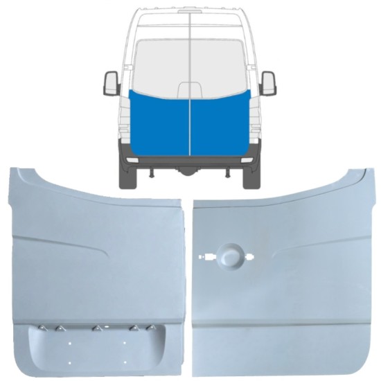 Panel de reparación puerta trasera para Volkswagen Crafter 2005-2017 / Izquierda+Derecha / Conjunto 14129