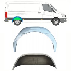 Panel de reparación guardabarros trasero interno para Mercedes Sprinter 2006-2018 / Derecho / Conjunto 11967