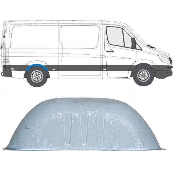 Panel de reparación guardabarros trasero para Mercedes Sprinter 2006- / Izquierda = Derecha (simétrico) 6790