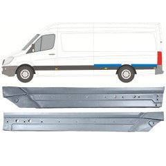 Panel de reparación guardabarros trasero para Mercedes Sprinter 2006-2018 / Izquierda / Conjunto 12058